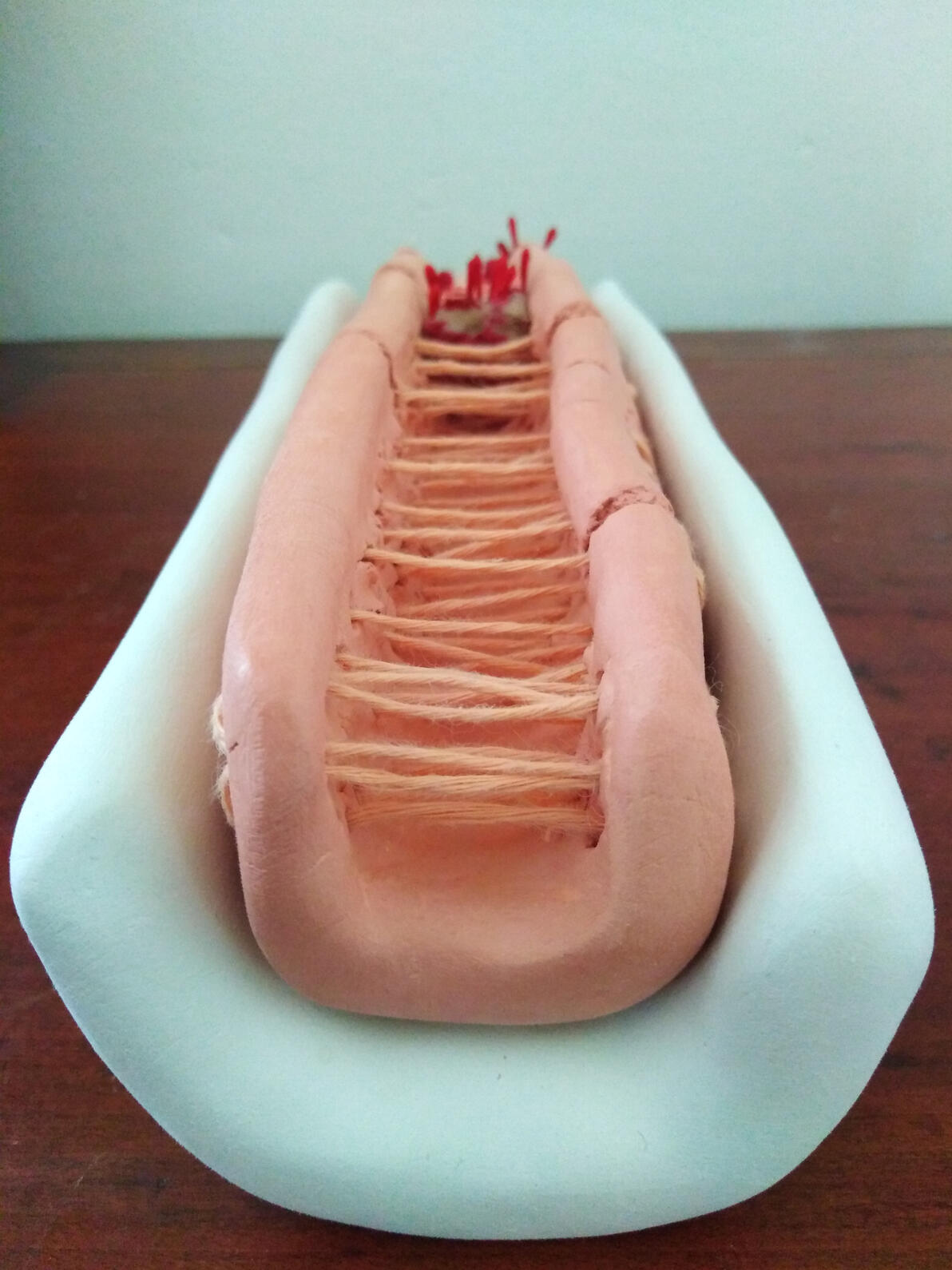 céramique d'art-ceramic art-red clay-Maureen Lasne-Contemporary art-Organic piece